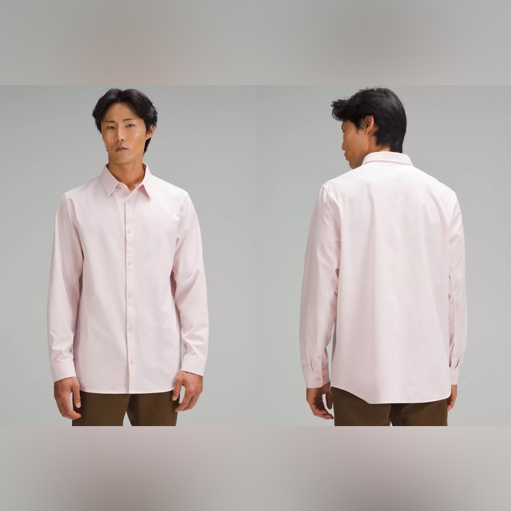 Lululemon New Venture Classic-Fit Long-Sleeve Shirt Flush Pink
